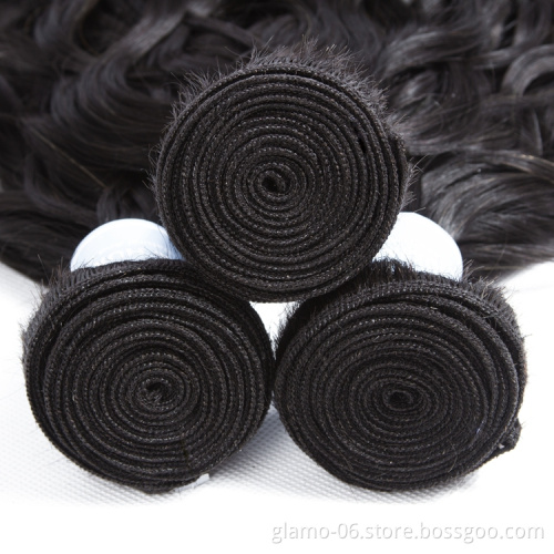Brazilian Virgin Hair Water Wave Bundles With Closure 4 Pcs Lot Brazilian Hair Weave Wet And Wavy Human Hair 3 Bundles With Lace